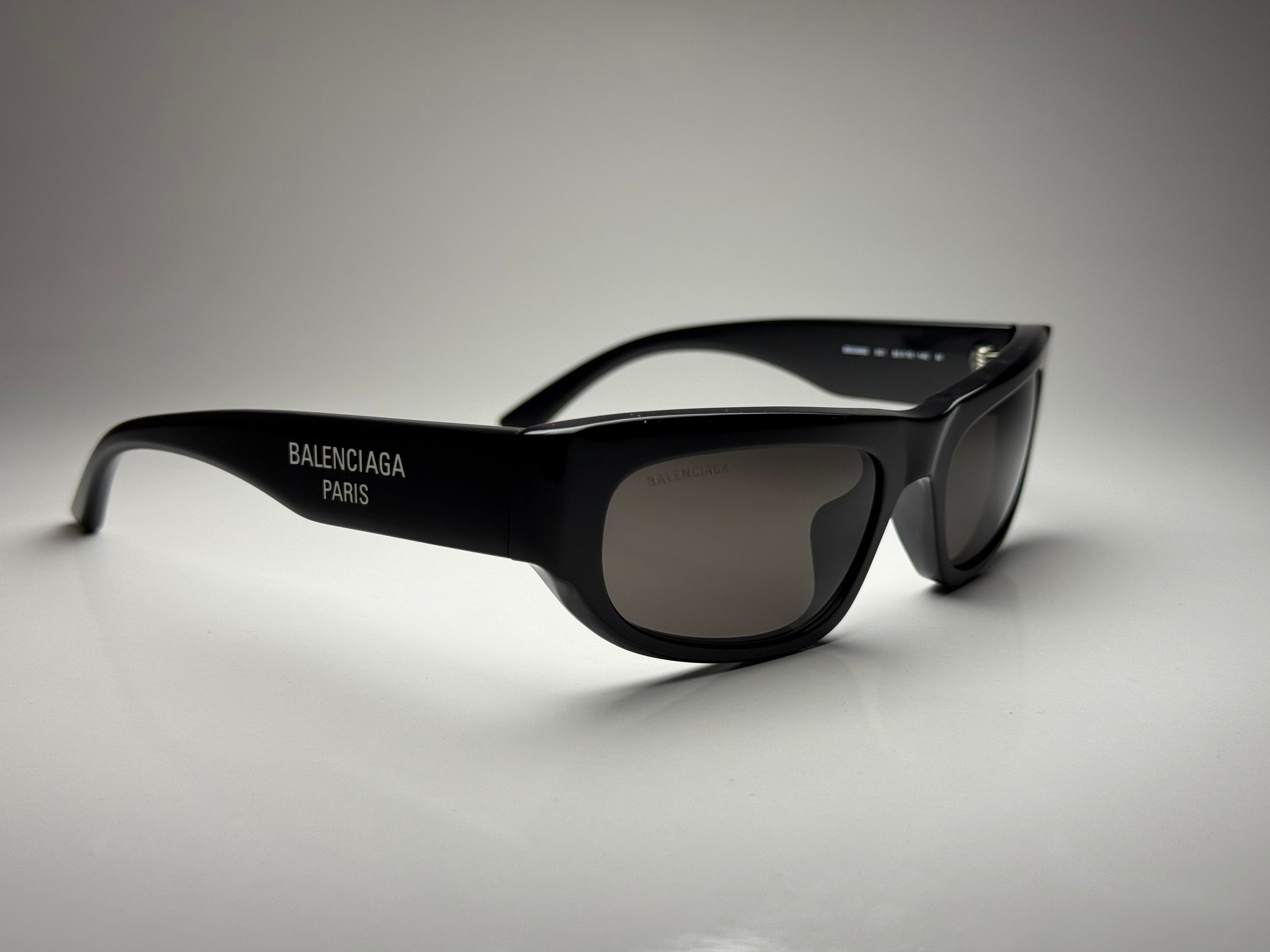 Balenciaga BB0388S 001 Black/Grey Sunglasses 56-19-140