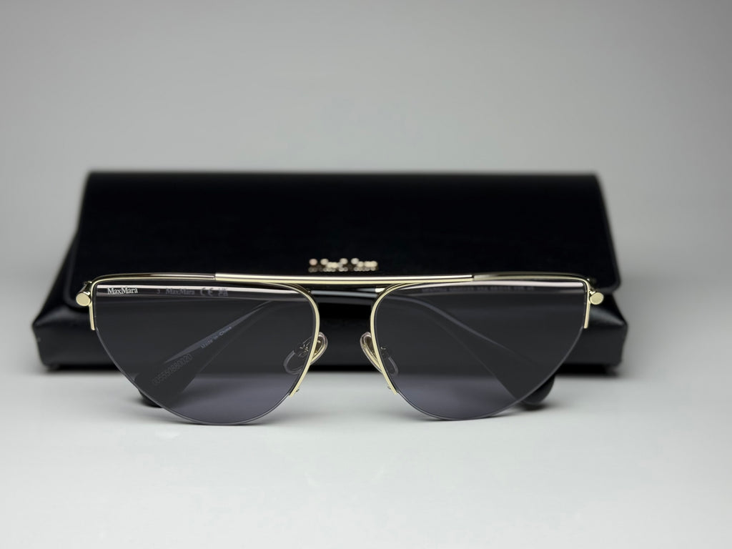 Max Mara MM0122 32A Gold/Smoke Sunglasses 58-15-135