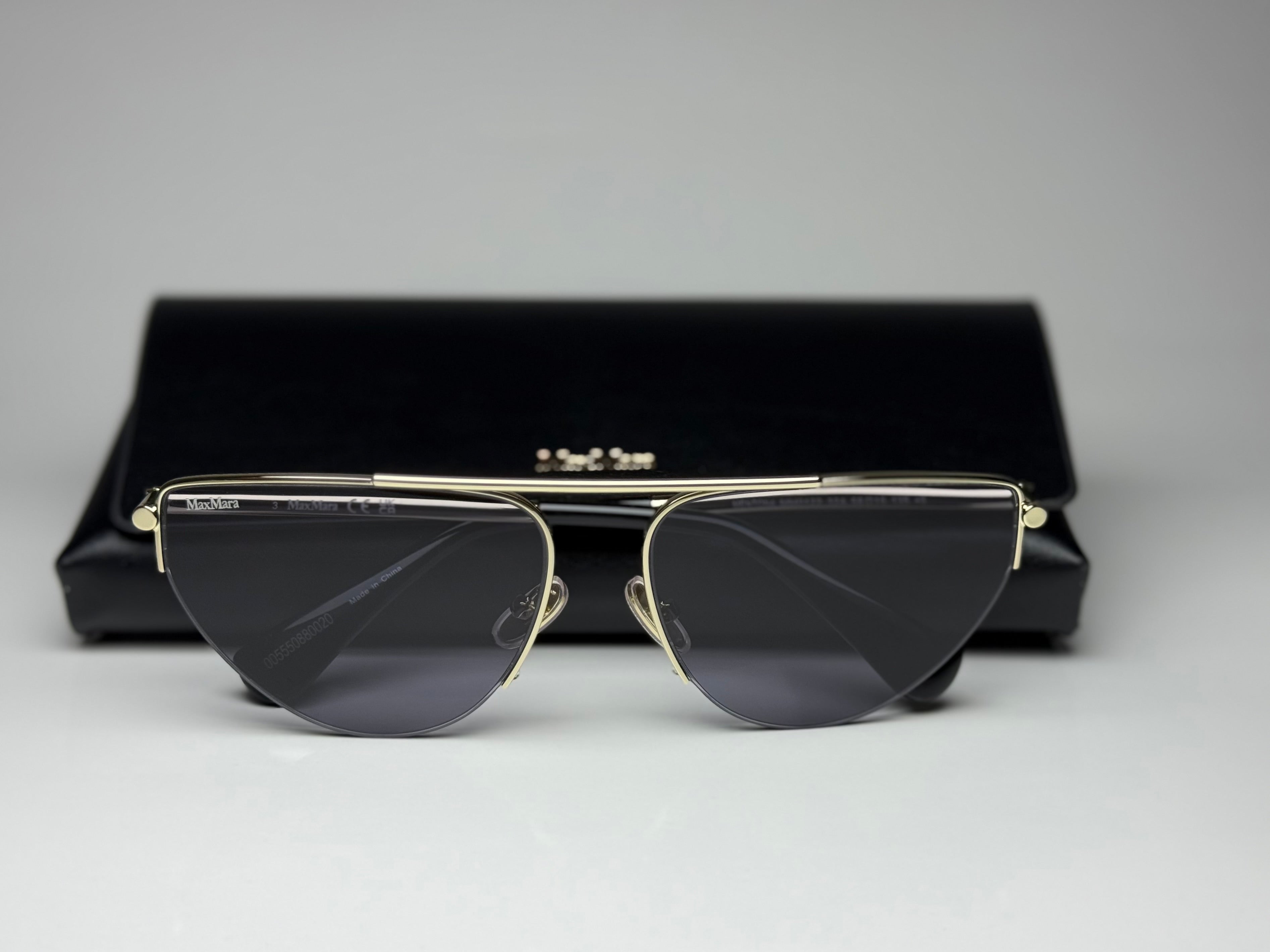 Max Mara MM0122 32A Gold/Smoke Sunglasses 58-15-135