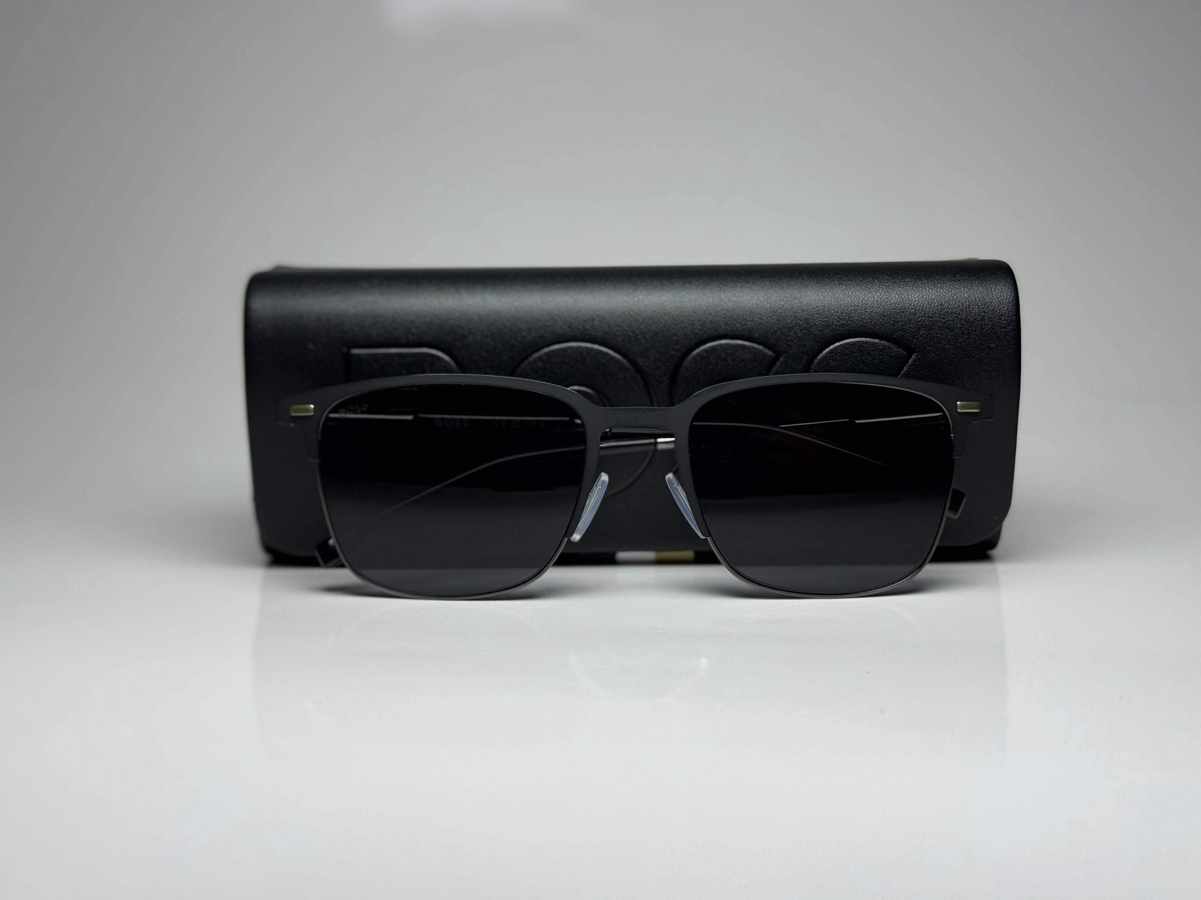 Hugo Boss Sunglasses 1019/S 0003 00 Matte Black/Grey Blue – 54-19-140